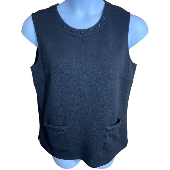 Karl Lagerfeld textured sleevless long tank with pockets and beads Size 14 - Picture 5 of 11